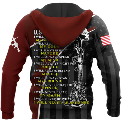 Veteran Honor the fallen I will 3d all over printed shirts for men and women TR2605201S-Apparel-Huyencass-Hoodie-S-Vibe Cosy™