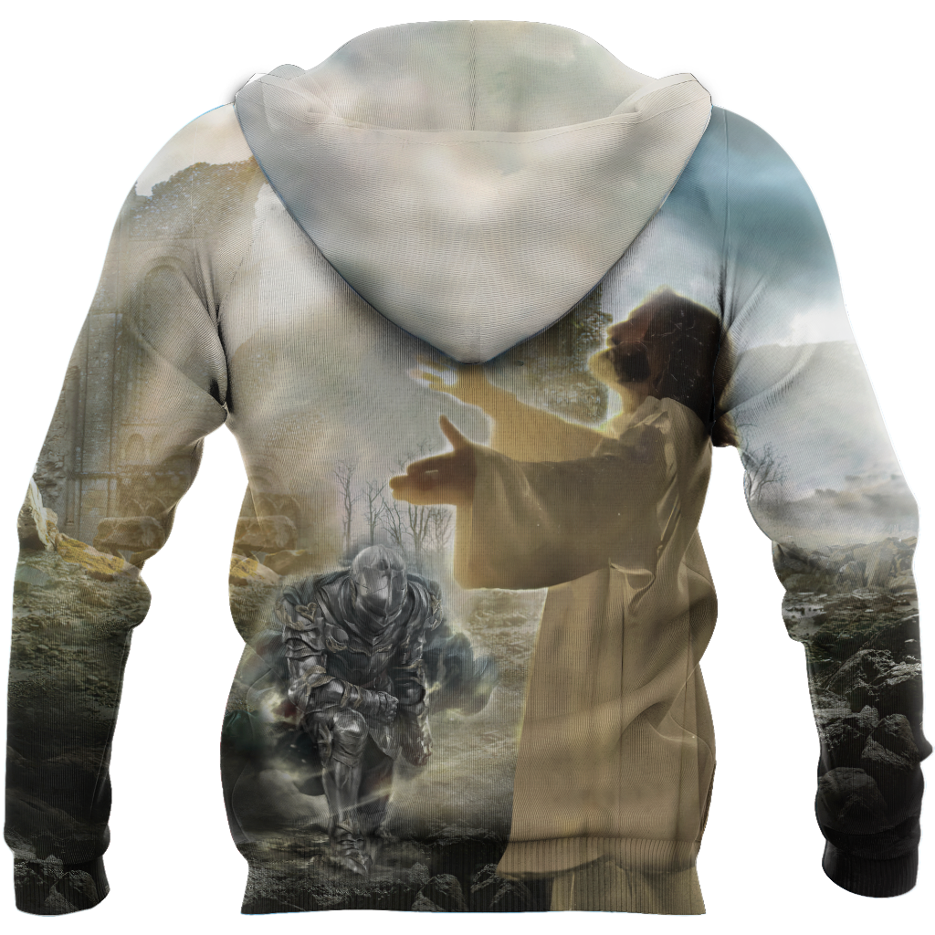 Jesus and Knight templar 3D all over printed for men and women HHT07092018