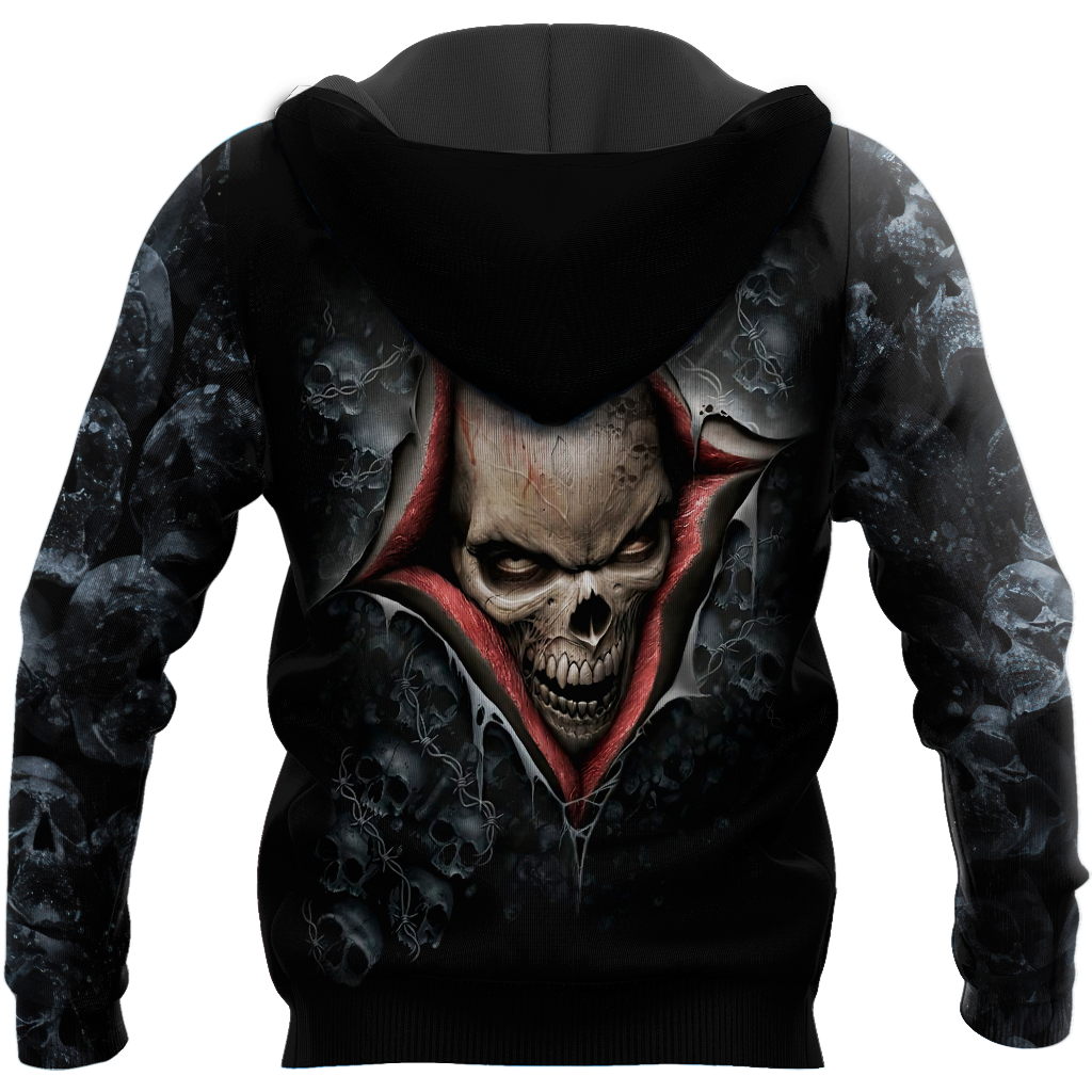Black Skull 3D All Over Printed Shirts and short for Men and Women