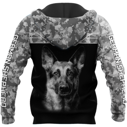 3D German Shepherd Camo Unisex Shirts TR2110205