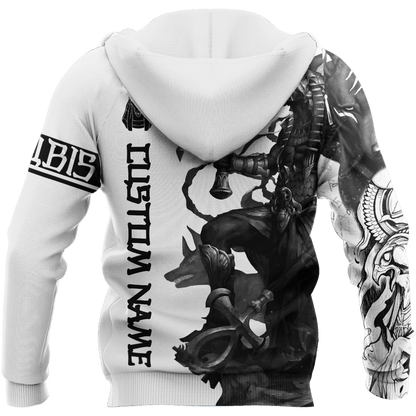 Anubis Ancient Egypt Tattoo Customize 3D All Over Printed Unisex Hoodie ML