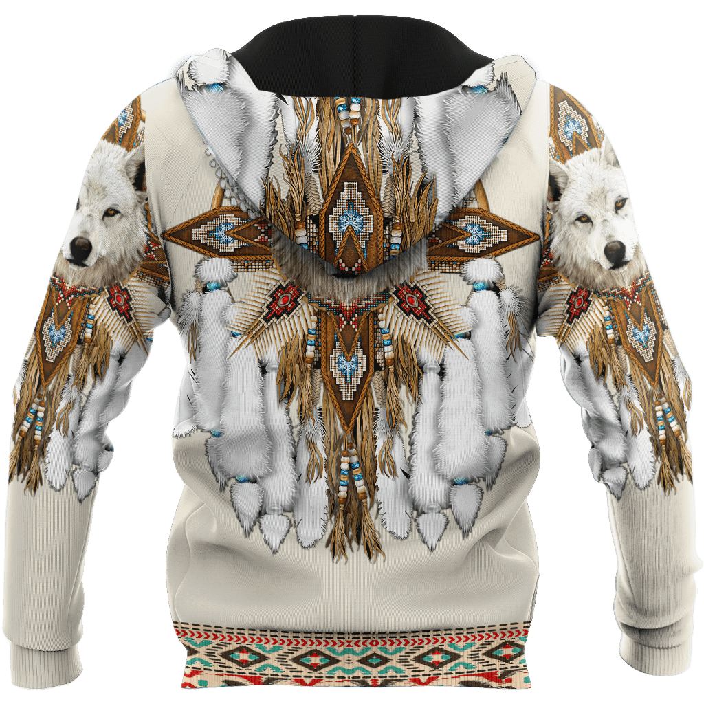 Native Spirit Wolf 3D All Over Printed Unisex Hoodie ML