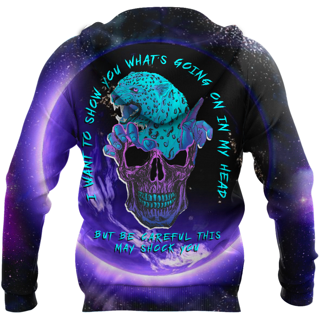 Blue Jaguar Love Skull and Tattoos tanktop & legging outfit for women QB05262004-Apparel-PL8386-Hoodie-S-Vibe Cosy™