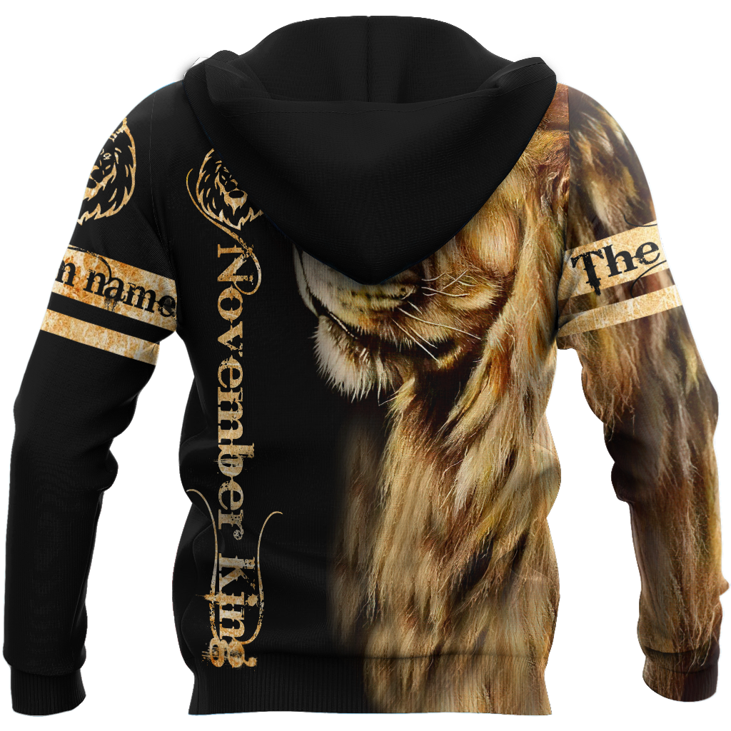 Custom Name November King 3D All Over Printed Unisex Shirts