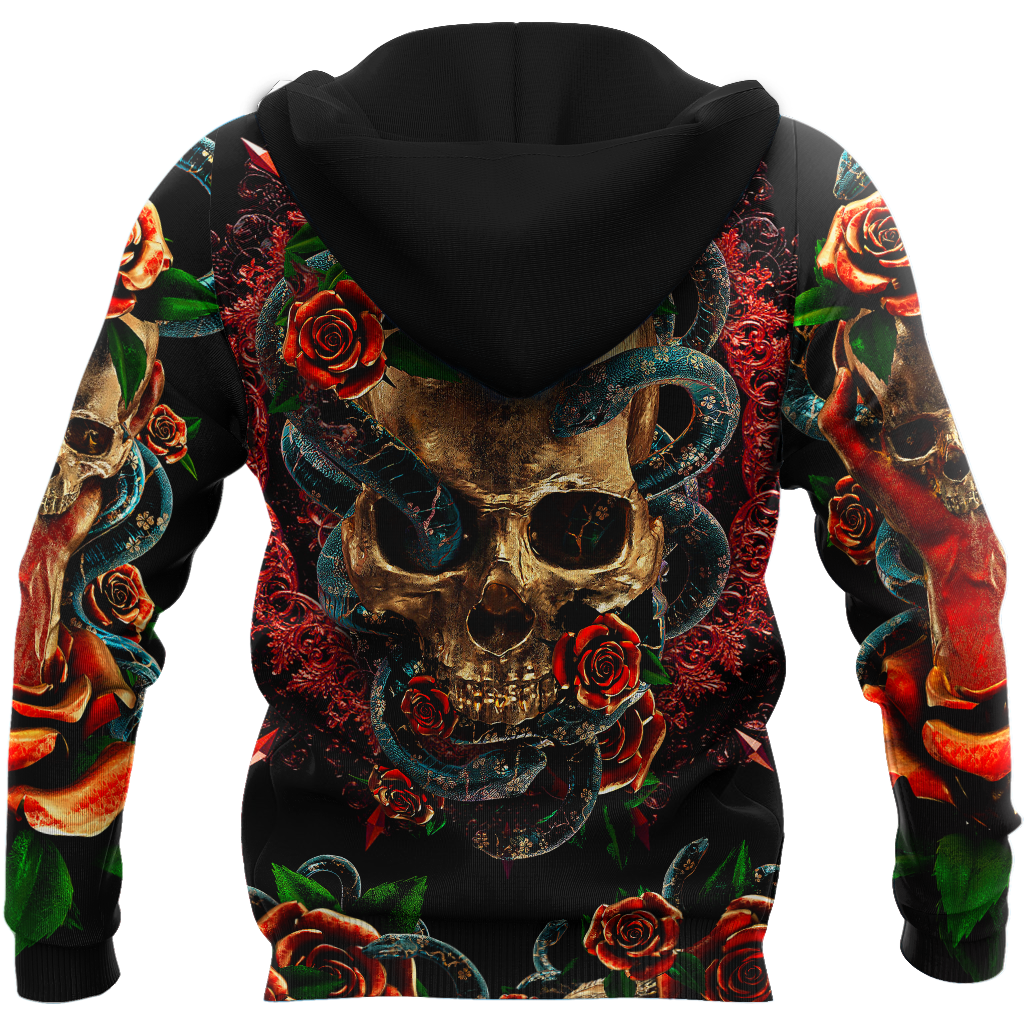 Love Skull red 3D all over printed for man and women QB06052002-Apparel-PL8386-Zipped Hoodie-S-Vibe Cosy™