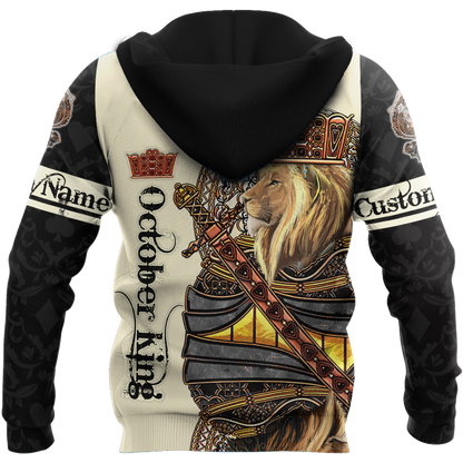 Custom Name October King 3D All Over Printed Unisex Shirts