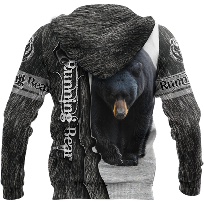 All Over Printed Bear Hoodie MEI09282001-MEI
