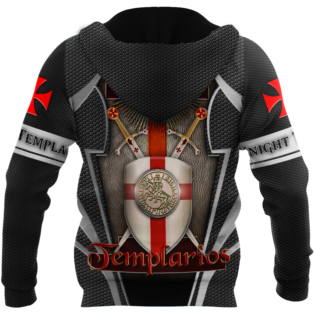 Premium Red Cross Shield Swords Knight Templar All Over Printed Shirts For Men And Women MEI