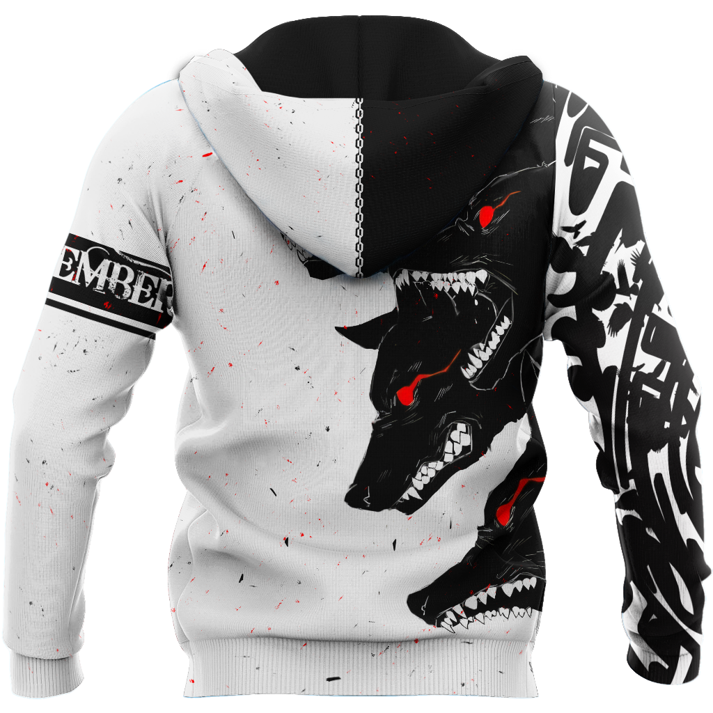 The Dark Wolf November 3D All Over Printed Unisex Deluxe Hoodie ML