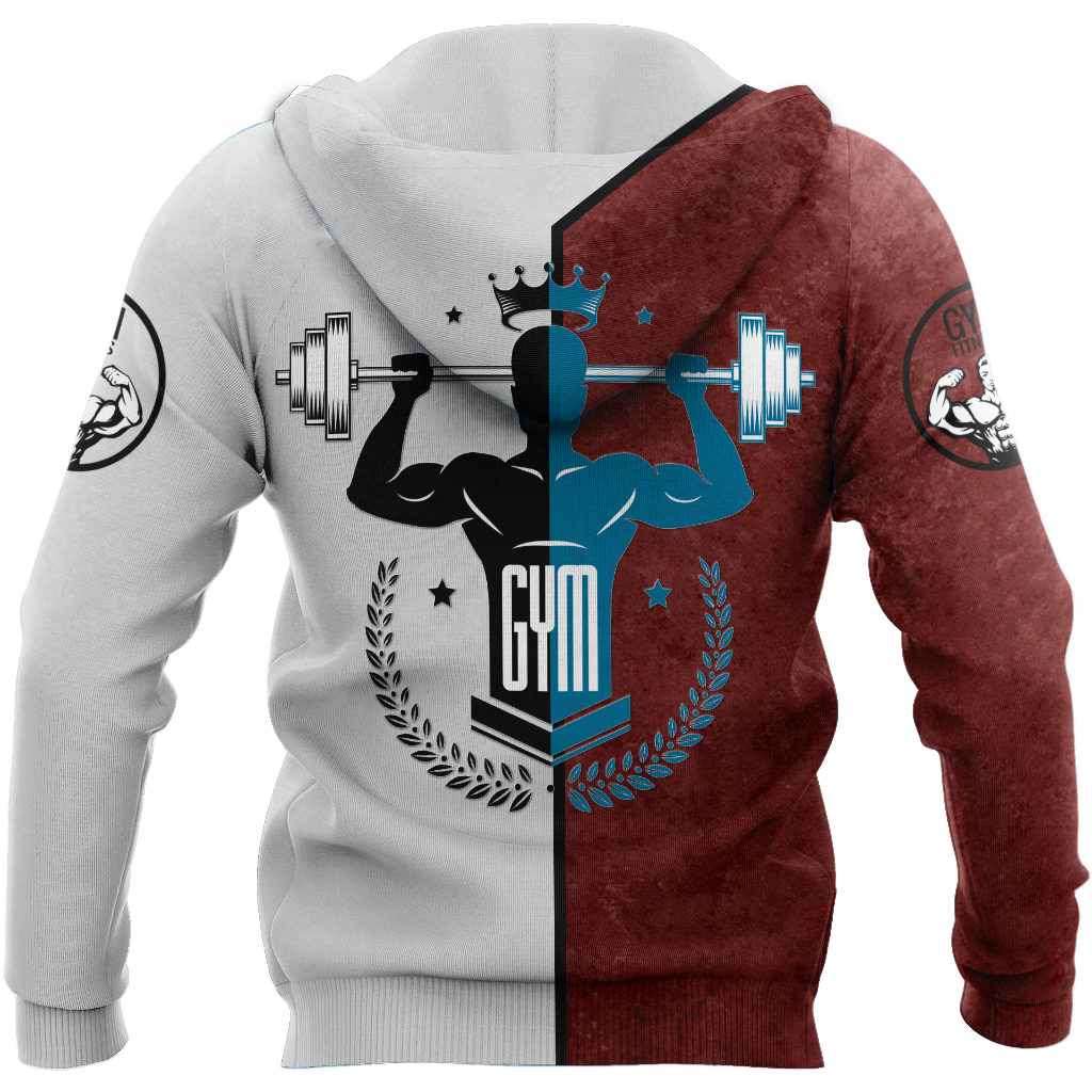 Gym shark 3d all over printed for man and women QB05292002-Apparel-PL8386-Hoodie-S-Vibe Cosy™