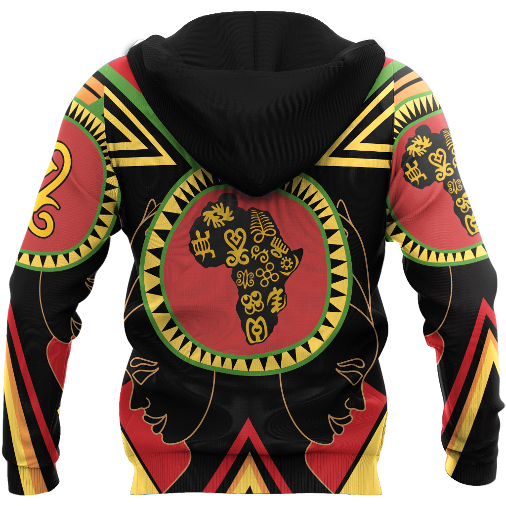 African Adinkra Sankofa Hoodie-ML