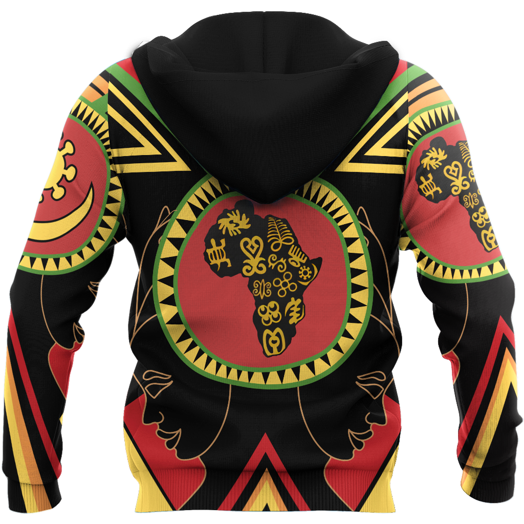 African Adinkra Sankofa Hoodie-ML