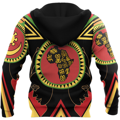 African Adinkra Sankofa Hoodie-ML