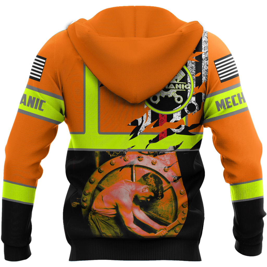 All Over Printed Mechanic Hoodie For Men and Women HHT13102005