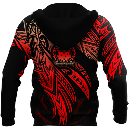 Amazing Samoa Polynesian 3D Tattoo Unisex Deluxe Hoodie ML