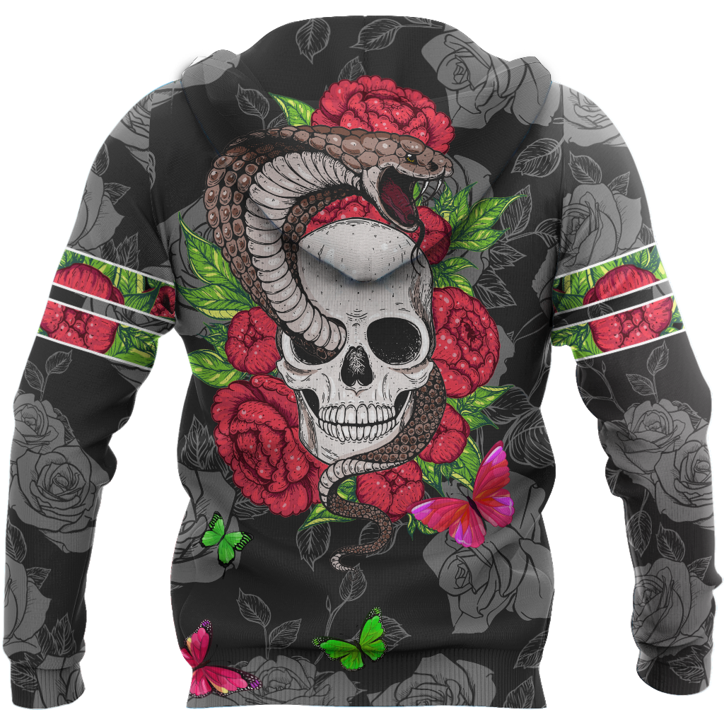 Snake Love Skull 3D all over printed for man and women QB05312003-Apparel-PL8386-Hoodie-S-Vibe Cosy™