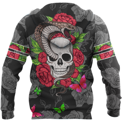 Snake Love Skull 3D all over printed for man and women QB05312003-Apparel-PL8386-Hoodie-S-Vibe Cosy™