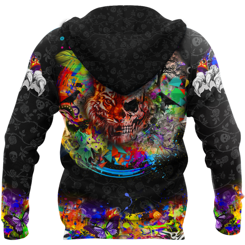 Love Skull animal full color 3D all over printed for man and women QB06092003-Apparel-PL8386-Hoodie-S-Vibe Cosy™
