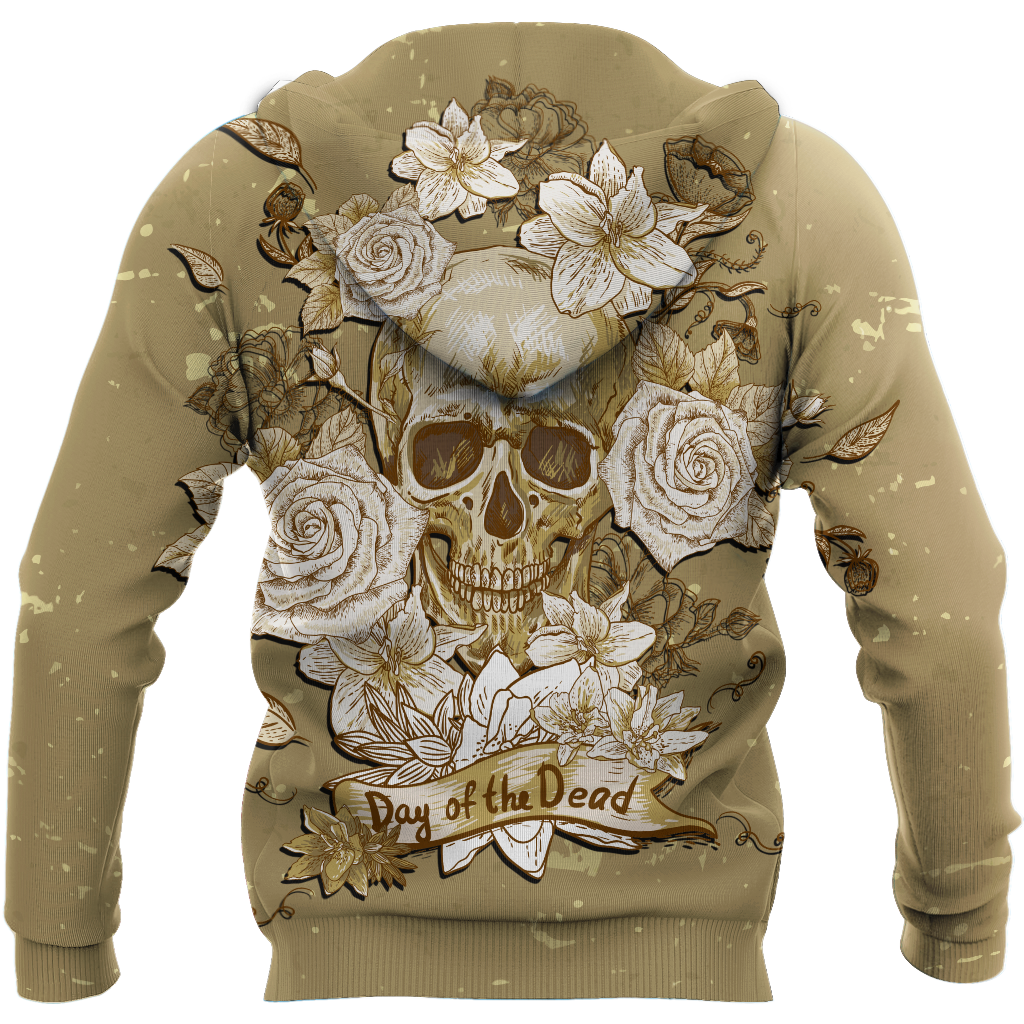 Skull day of the dead 3D all over printed for man and women QB05272003-Apparel-PL8386-Hoodie-S-Vibe Cosy™