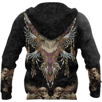 Love Skull 3D all over printed for man and women QB06102003-Apparel-PL8386-Hoodie-S-Vibe Cosy™