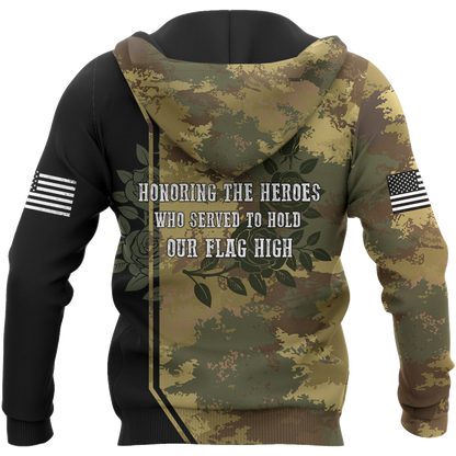 Memorial day Remember and honor the heroes who served to hold our flag high TR140401A-Apparel-Huyencass-Hoodie-S-Vibe Cosy™