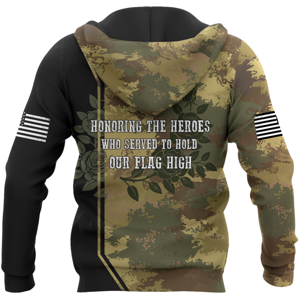 Memorial day Remember and honor the heroes who served to hold our flag high TR220402-Apparel-Huyencass-Hoodie-S-Vibe Cosy™