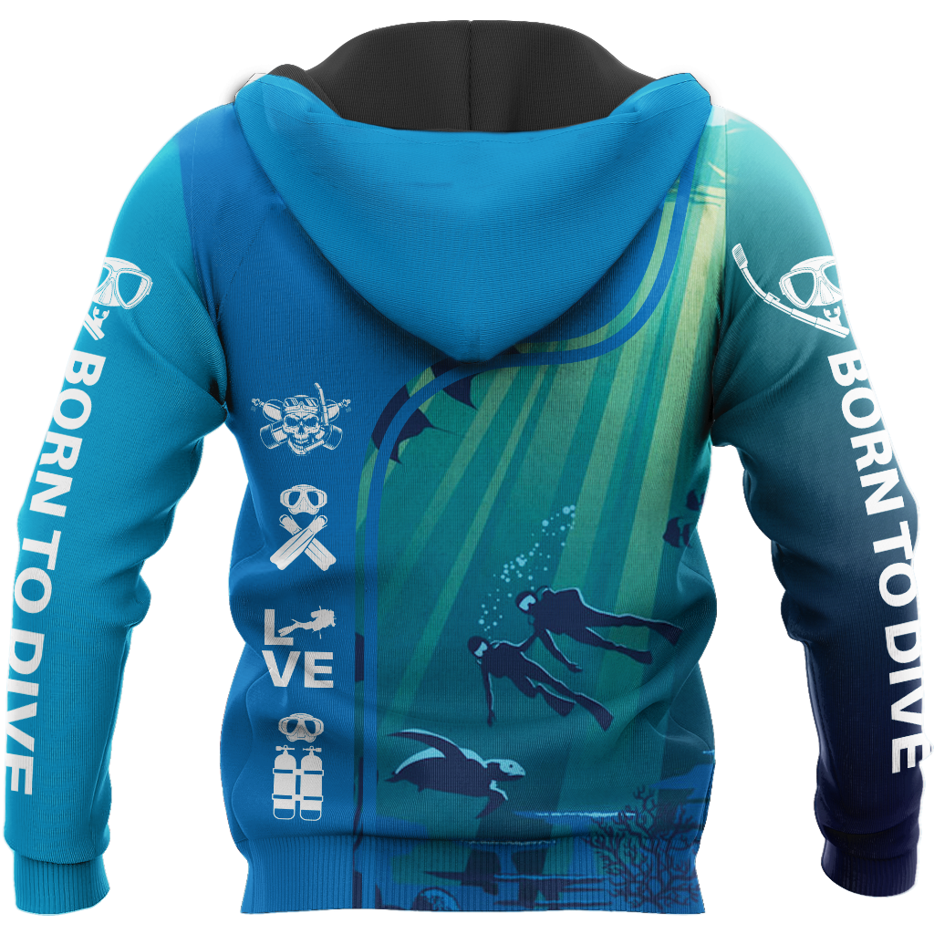Scuba Diving 3D All Over Printed-ALL OVER PRINT HOODIES-HP Arts-Hoodie-S-Vibe Cosy™