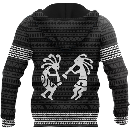 Kokopelli Black White 3D All Over Printed Shirts DZ28052102 NT