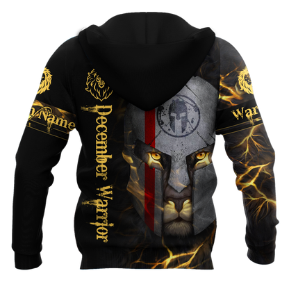 December Spartan Lion Warrior 3D All Over Printed Unisex Shirts