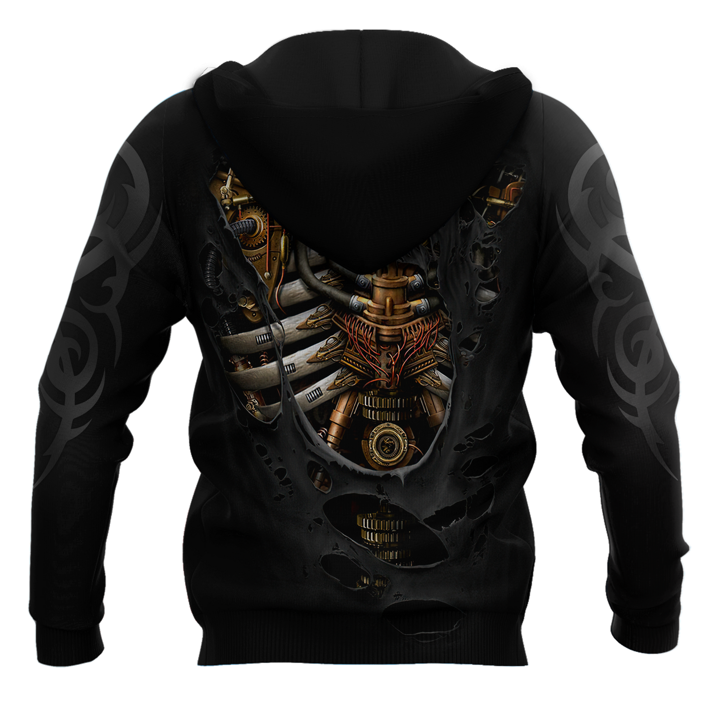 Steampunk Mechanic Skull All Over Printed Hoodie For Men and Women Pi21102002