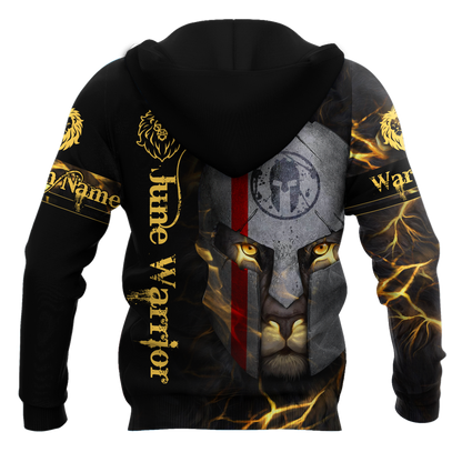 June Spartan Lion Warrior 3D All Over Printed Unisex Shirts
