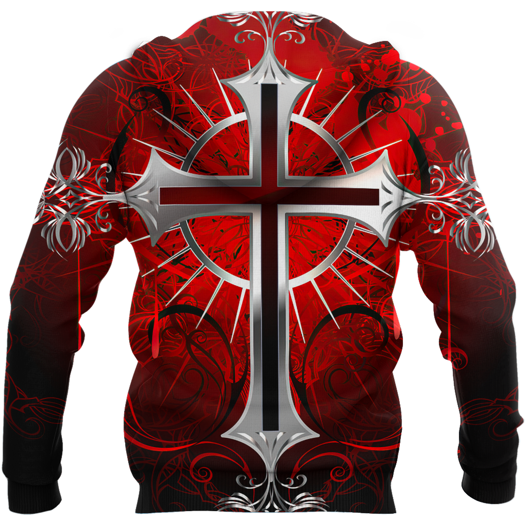 Premium Knight Templar Red Cross All Over Printed Shirts For Men And Women MEI