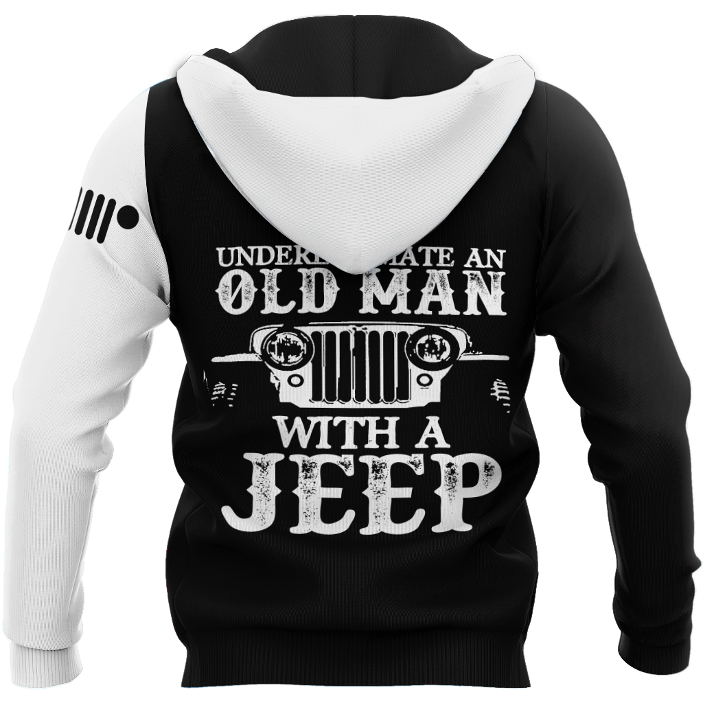 Never Underestimate an Old Man Jeep Skull Unisex Shirts DL20302005