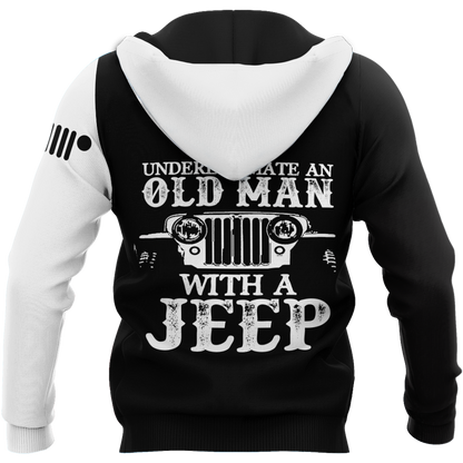 Never Underestimate an Old Man Jeep Skull Unisex Shirts DL20302005