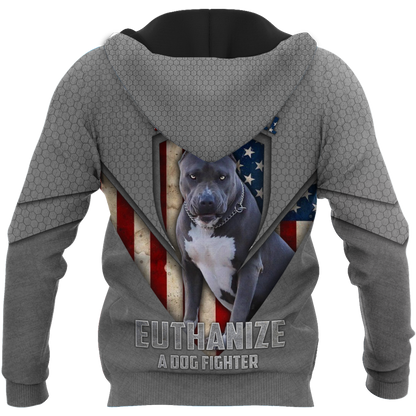 Save A Pit Bull Euthanize A Dog Fighter Hoodie Shirt for Men and Women TN05102004