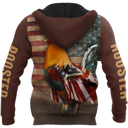 Premium Rooster 3D All Over Printed Unisex Shirts