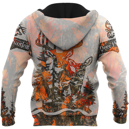 3D All Over Print Deer Hunting Hoodie JJW10082001