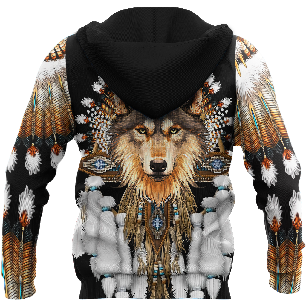 Native American Wolf 3D All Over Printed Shirts MP18052001-Apparel-MP-Hoodie-S-Vibe Cosy™