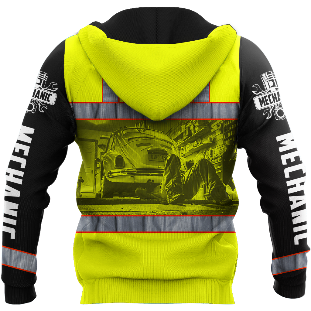 Mechanic 3D All Over Printed Hoodie For Men and Women JJW10102004