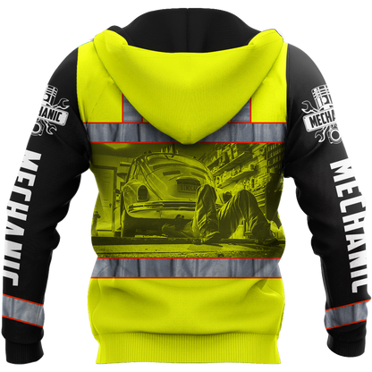 Mechanic 3D All Over Printed Hoodie For Men and Women JJW10102004