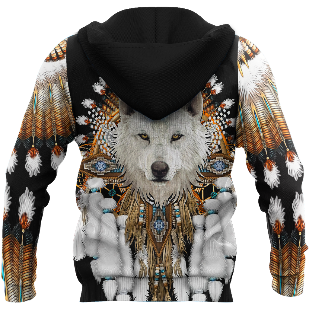 Native American Wolf 3D All Over Printed Shirts MP18052002-Apparel-MP-Hoodie-S-Vibe Cosy™