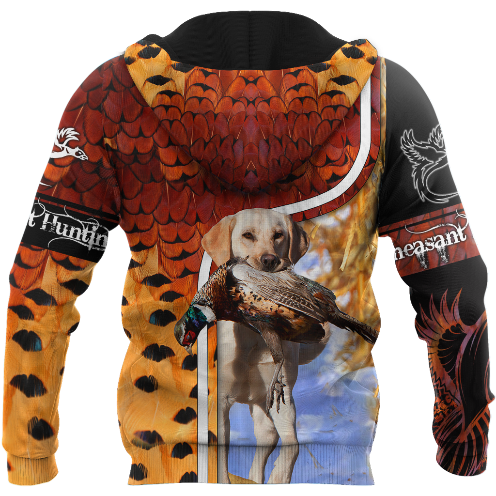 Pheasant Hunting Camo 3D Over Printed Unisex Deluxe Hoodie ML