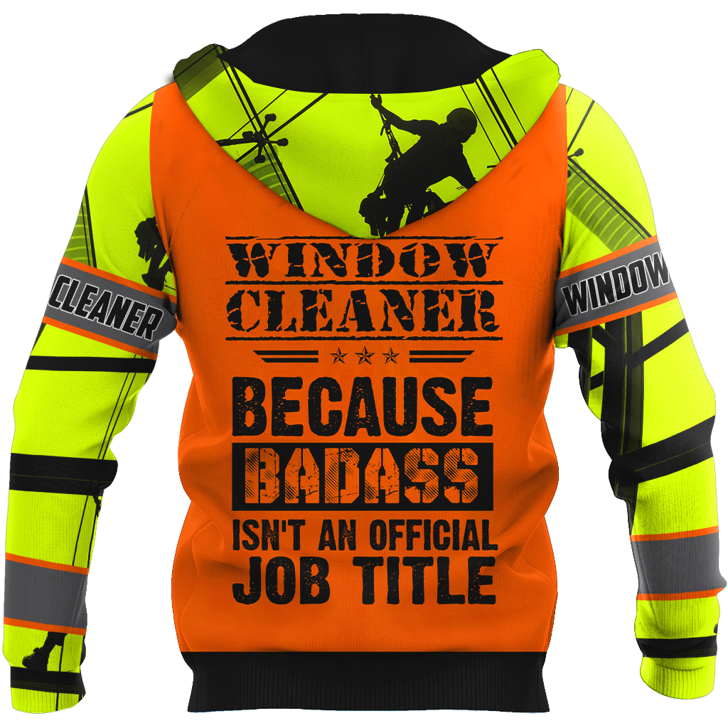 Premium Personalized 3D Printed Window Cleaner Shirts Badass MEI
