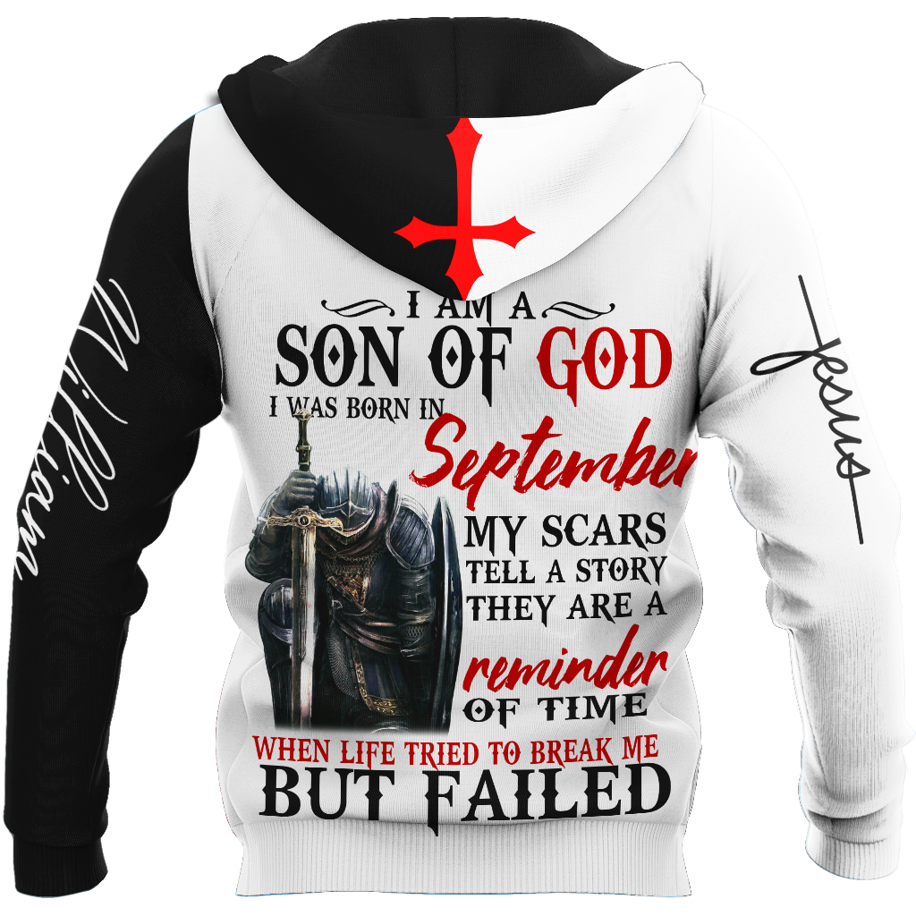 September Guy - Son of God Custome Name 3D All Over Printed Hoodie