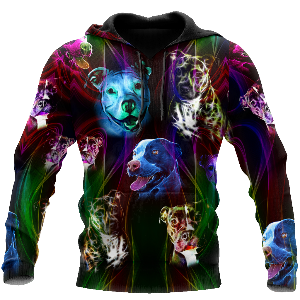 Colorful pitbull 3d hoodie shirt for men and women JJW12092003