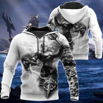 Poseidon Tattoo 3D All Over Printed Shirts HAC040601-Apparel-MP-Hoodie-S-Vibe Cosy™