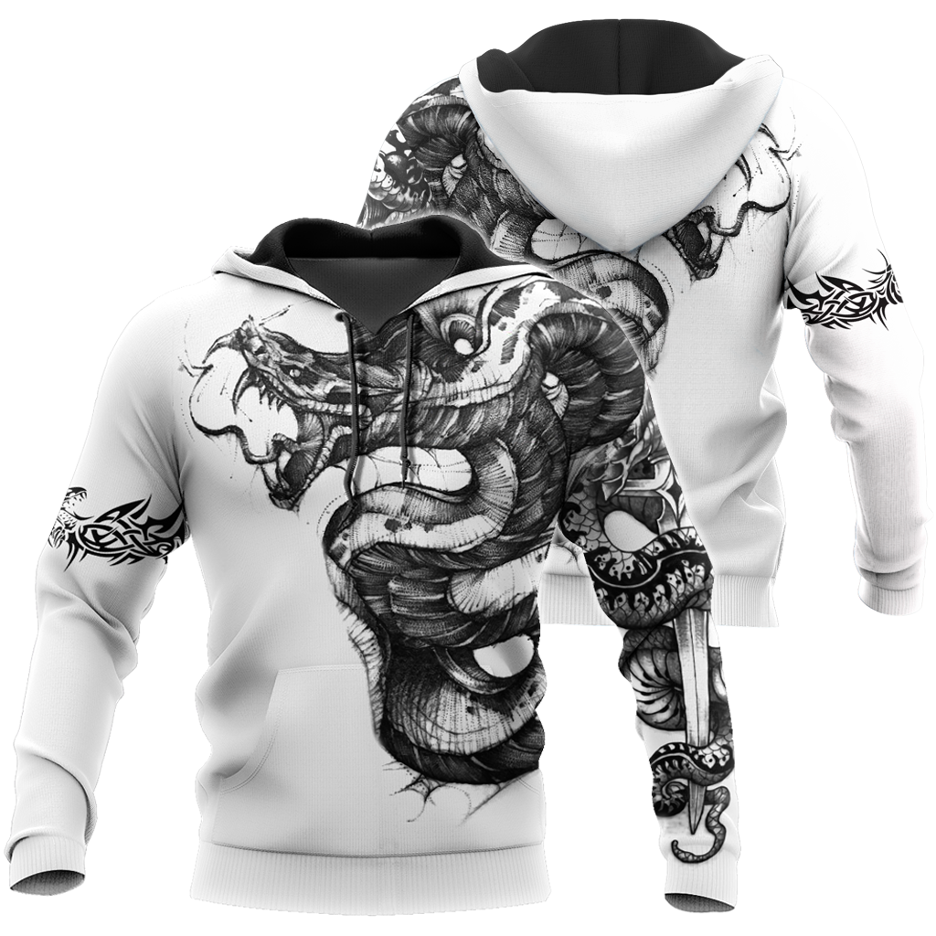 Snake Tattoo Hoodie T Shirt For Men and Women HAC210501-Apparel-NM-Hoodie-S-Vibe Cosy™