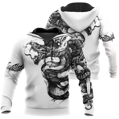 Snake Tattoo Hoodie T Shirt For Men and Women HAC210501-Apparel-NM-Hoodie-S-Vibe Cosy™