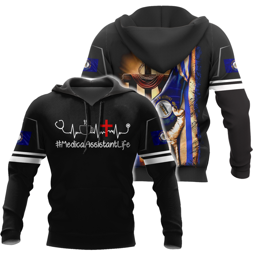 Medical assistant Kentucky 3d hoodie shirt for men and women HAC040403-Apparel-HG-Hoodie-S-Vibe Cosy™
