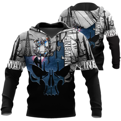 Lineman 3D All Over Printed Hoodie HAC230901